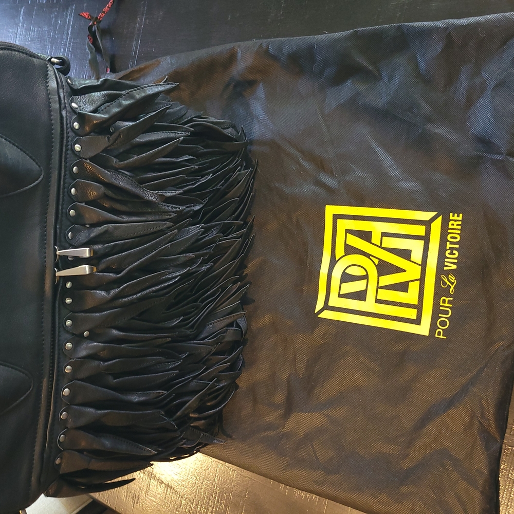Pour La Victoire Black Fringe Bag
